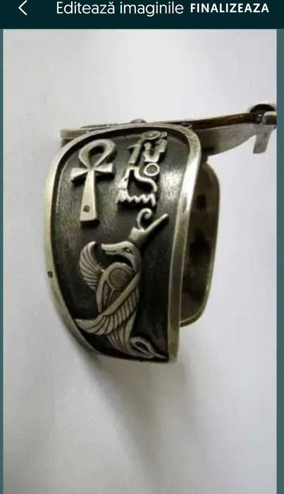 Bratara de  artizan egiptean argint masiv