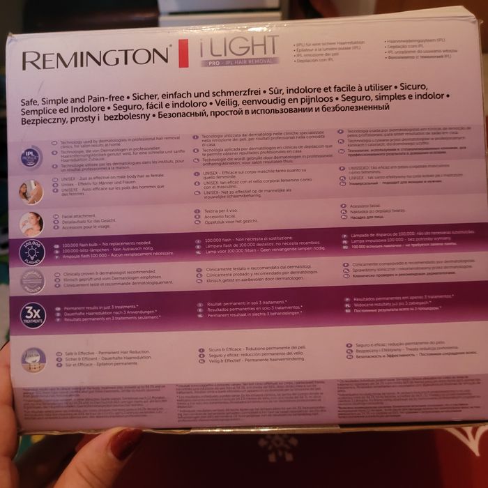 Epilator Remington i light pro IPL 6500 cu lumină intens pulsată