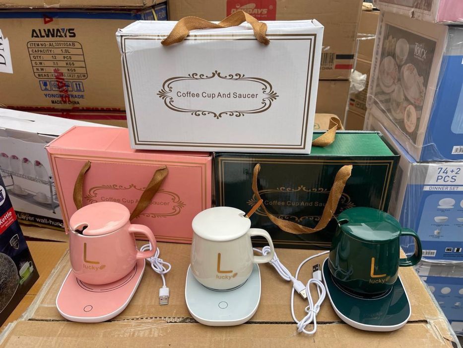 Отличный подарок на праздник Электрическая термокружка керамика