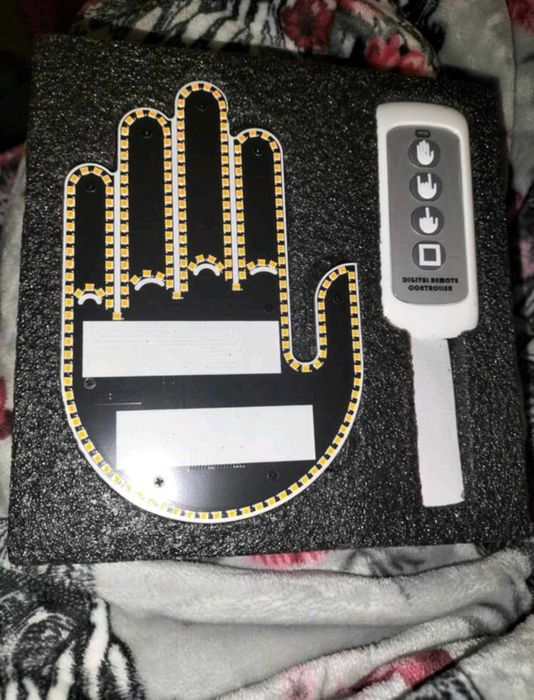 Lumina LED luneta masina mana gesturi funny deget mijlociu telecomanda