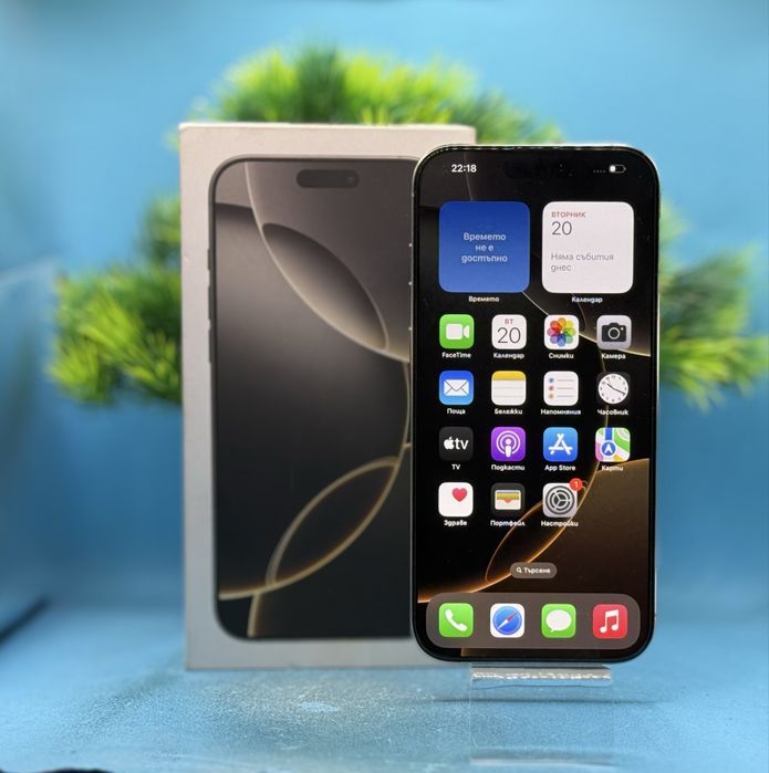 ГАРАНЦИОНЕН!!! Apple iPhone 16 Pro Max, 512GB, 5G, Natural Titanium
