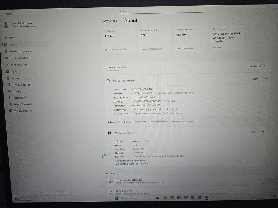 Acer Nitro V16 Ryzen5