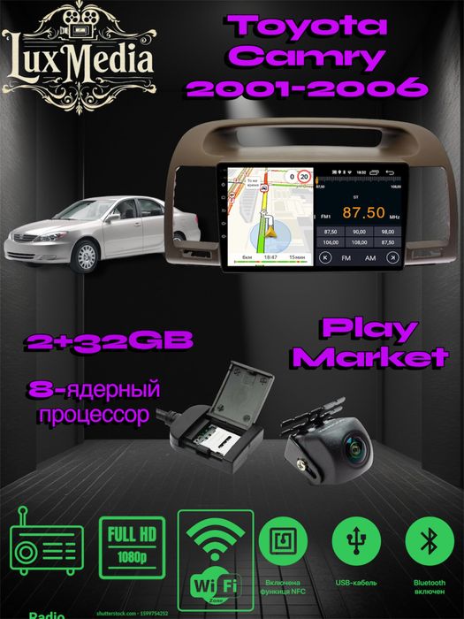 Автомагнитола Андроид Toyota Camry 30