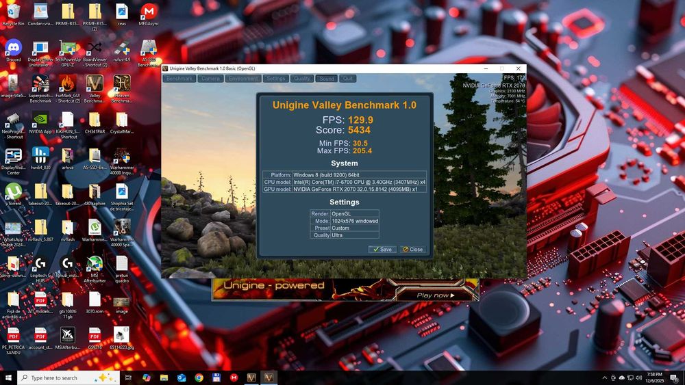 placa video Gigabyte RTX 2070 8GB Triple Fan