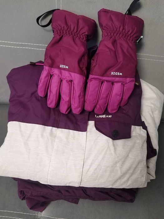 Costum de schi cu manusi - set complet de iarna
