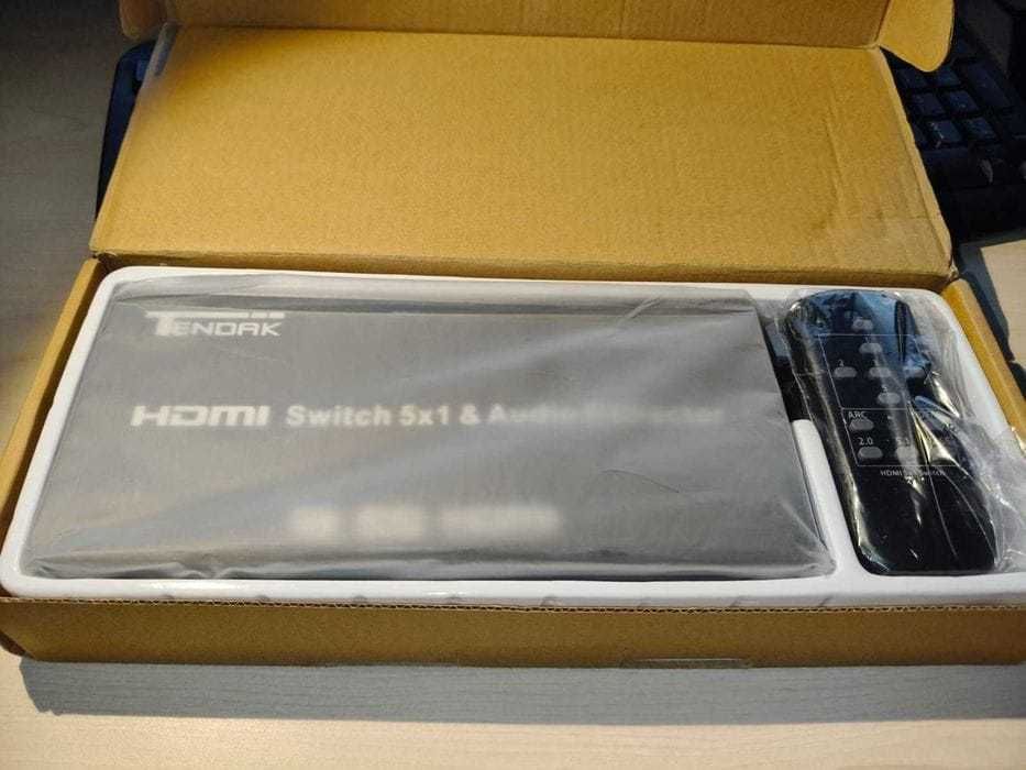 4K, 3D, HDMI Switch 5X1, conexiune optica, telecomanda, alimentator