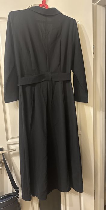 Черное длинное платье ZARA