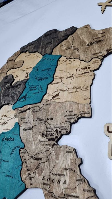 3D карта на България – уникален декор за вашия дом или офис