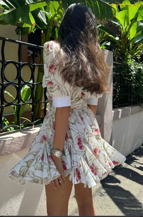 Rochie ocazie seară/zi/cocktail elegantă înflorată