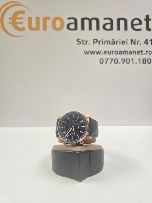 Fossil, Ceas cu curea piele, Neagra -P-