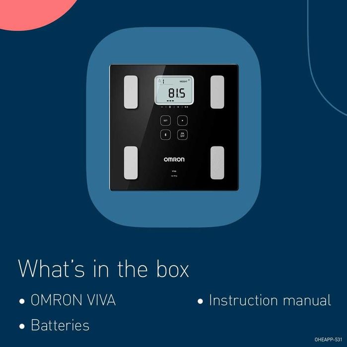 OMRON Bluetooth везна, , измерва 6 телесни показателя