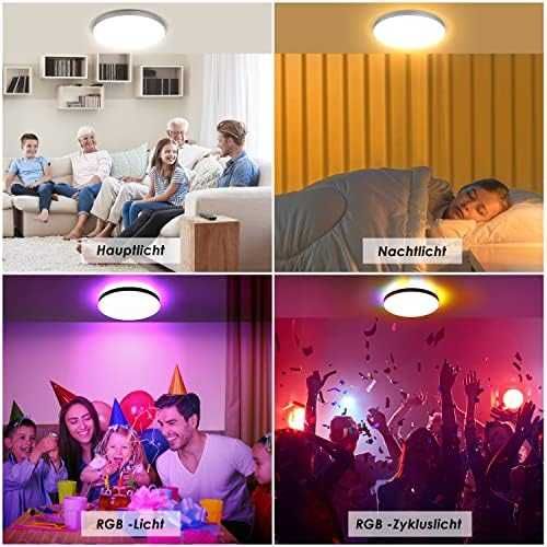 LED плафон 24W RGB с дистанционно димируем 3000–6500K