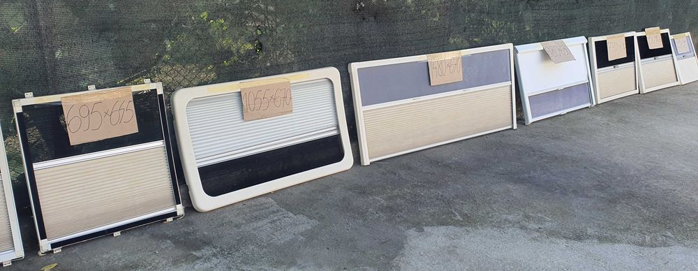 Casete cu rulouri antiinsecte/antisolare  pentru ferestre rulote