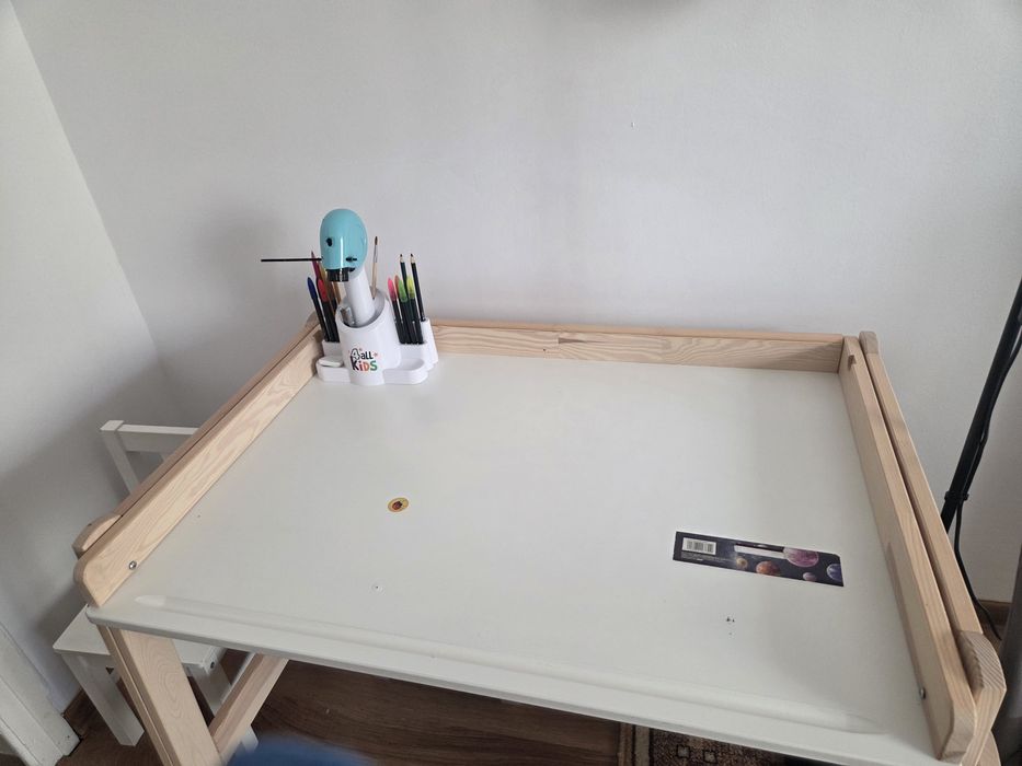 Birou reglabil IKEA FLISAT – lemn masiv