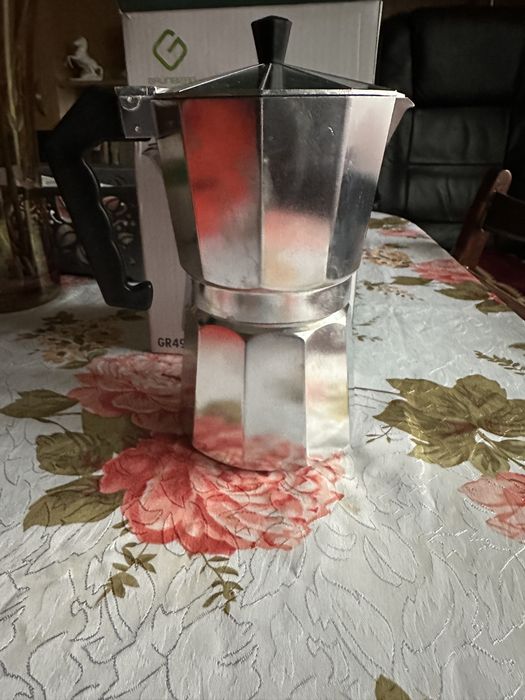 Espressor pentru aragaz Grunberg, Aluminiu, Capacitate 9 cesti