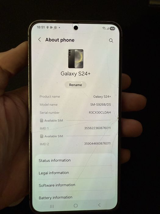 Samsung s24 plus + 12/256gb