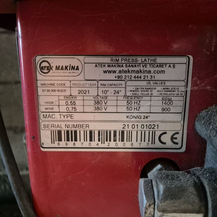 Машина за изправяне на джанти Atek Konig