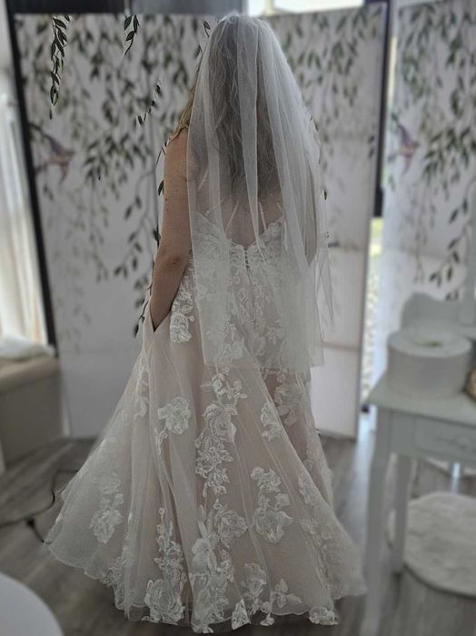 Rochie de mireasă linia A, ivory