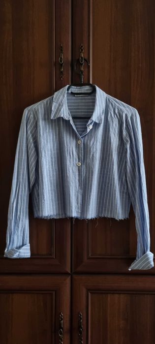 Camasa crop cu maneca lunga