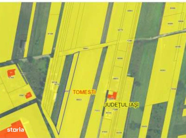 Teren intravilan Tomesti, cota parte 1/2, ID: R2992780 - Mai multe