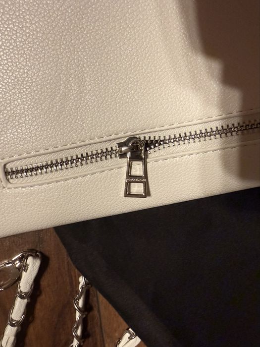 Geanta Zadig & Voltaire Alba Alb White Silver Argintiu Clutch