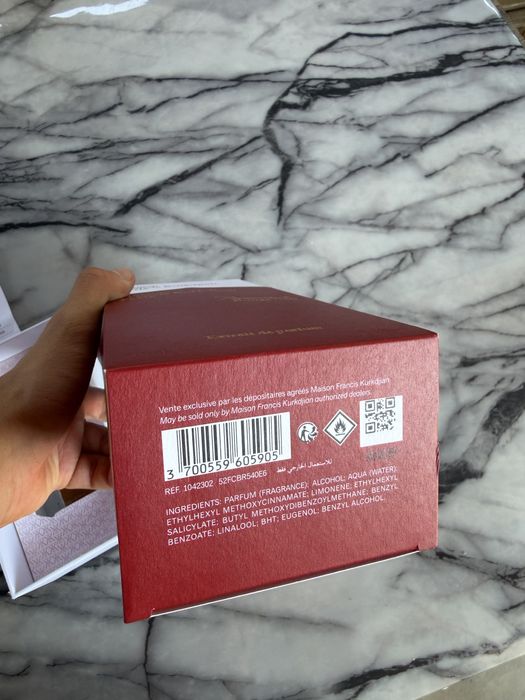 Baccarat Rouge 540 Extrait de Parfum 70ml с касова бележка от Sephora