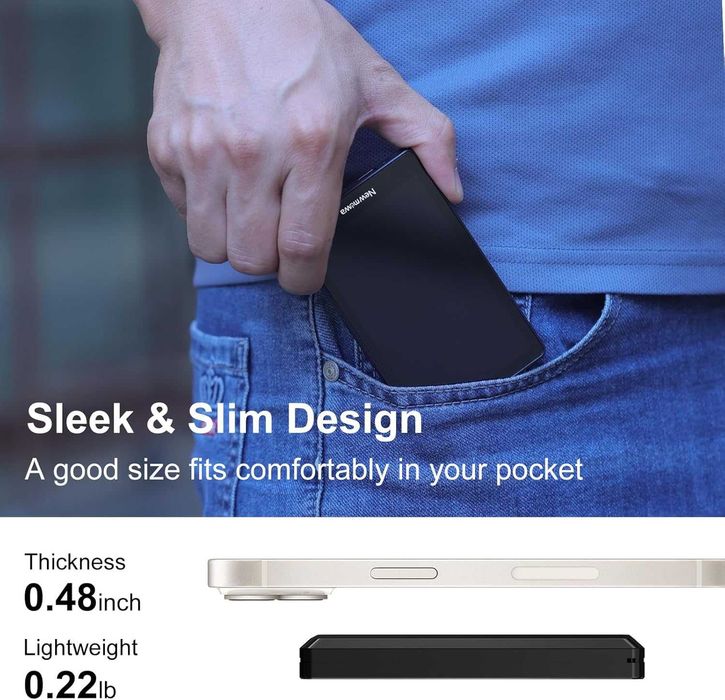 Newmowa 4K 30fps кабелен+1080P безжичен екран, 2 в 1 магнитен за селфи