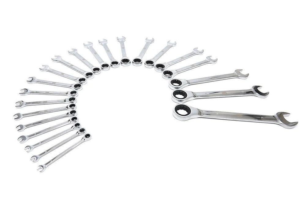 Trusa chei combinate cu clichet  6-32 mm 22 piese hbm