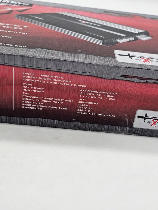 Amplificator de putere Excalibur X500.4 2000W cu 4 canale MOSFET