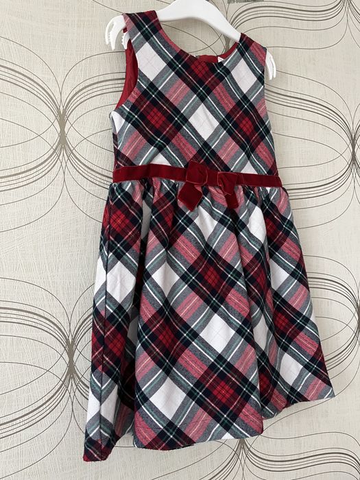 Rochie fetite rosie Craciun marimea 110 cm, 4-6 ani