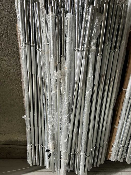 Bară crom 170 cm cu piulițe de fixare 30/31 mm