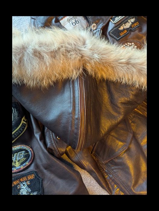 Авиаторско кожено яке xxl