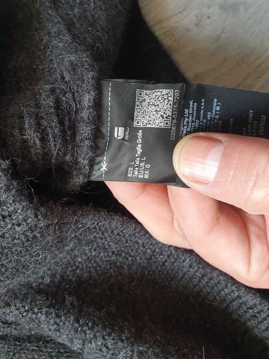 Pulover G-STAR RAW "E Shawl Collar Knit" (100% Alpaca) - Marime L