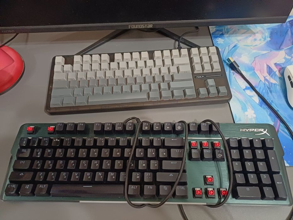 Продается клавиатуры aula f87 pro и hyperx origins