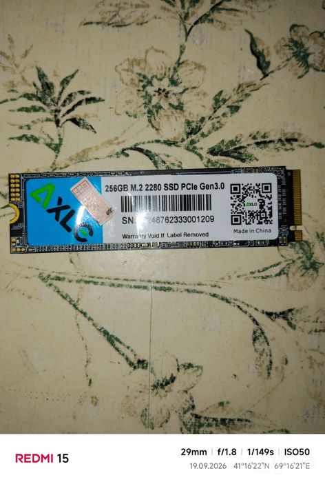 SSD PCIe Gen3.0 256GB M.2 2280