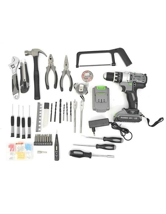 Акумулаторен ударен винтоверт с две батерии HAWEK