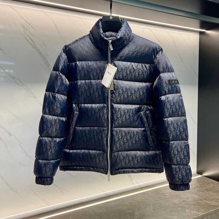 Geaca cu puf Dior Oblique Navy Premium