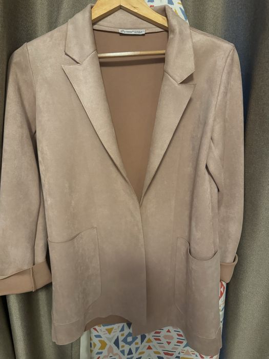Сако Zara цвят пепел от рози