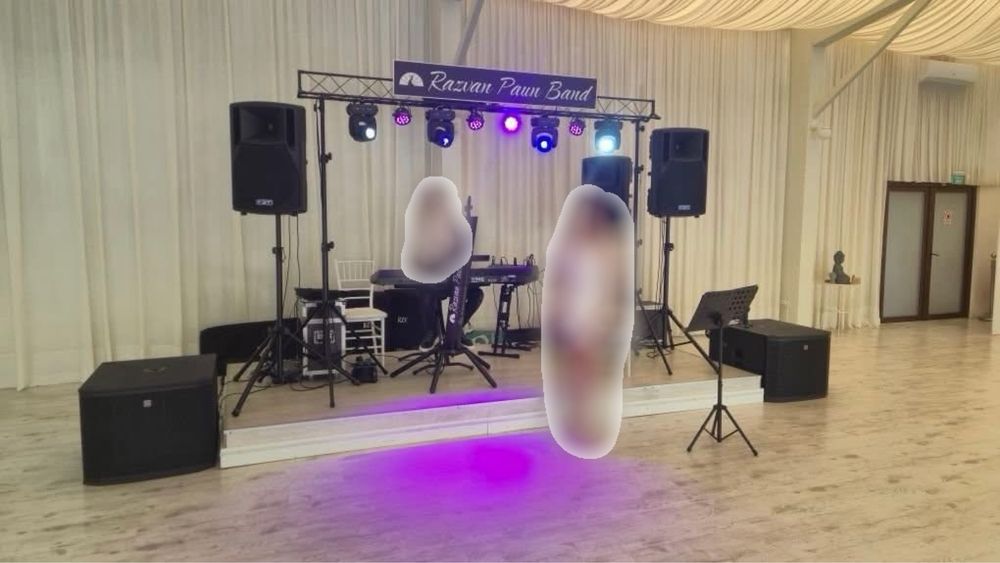 Schela 3 metri + 4 Lumini Eurolite LED + Controller DMX Audibax