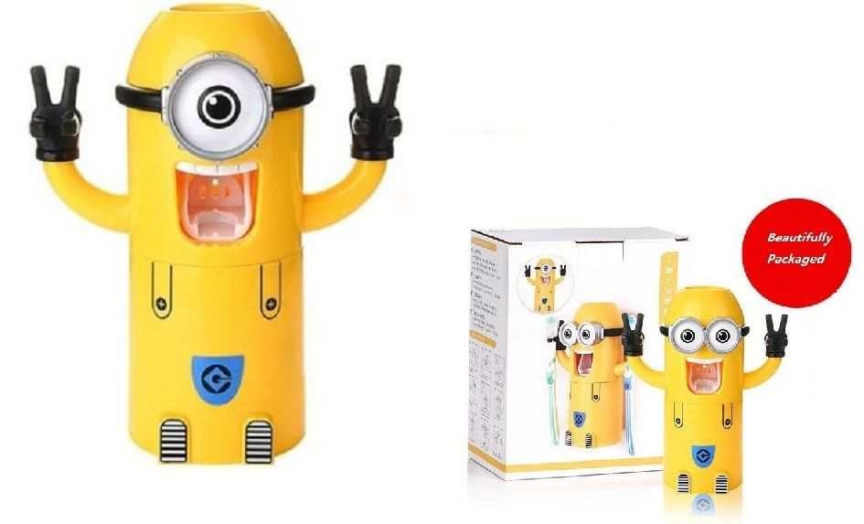 Поставка за четки за зъби МИНИОНИТЕ и фенерче за уши,уста,нос