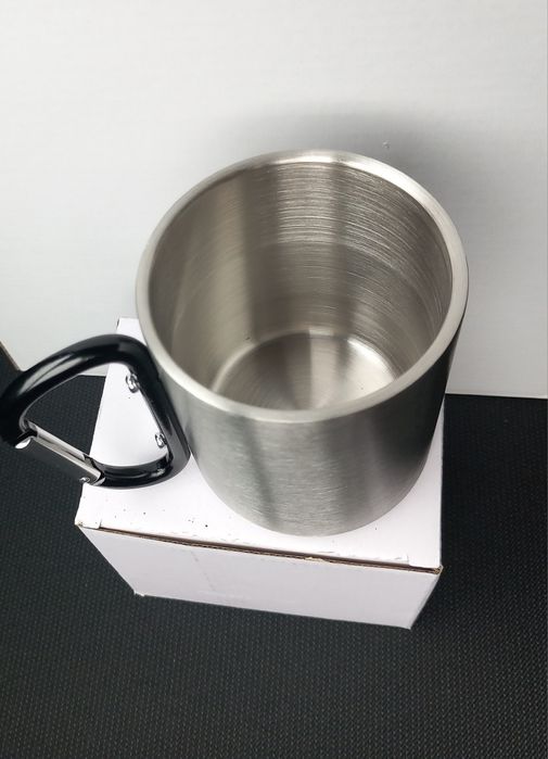 НОВА Туристическа Метална чаша с дръжка - карабина, 200 мл.