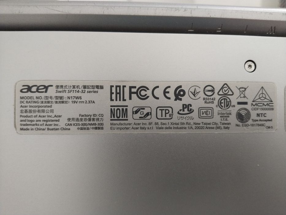 Ноутбук Acer swift