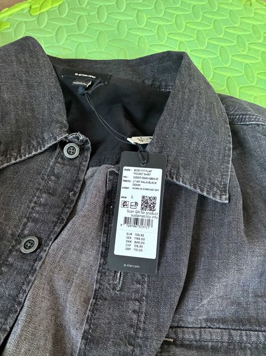 Camasa blugi GSTAR neagra prespata