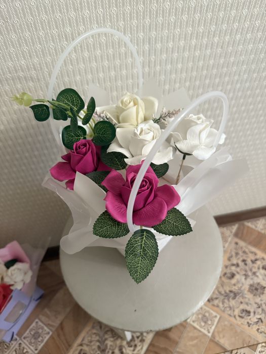 Букет мылный розы