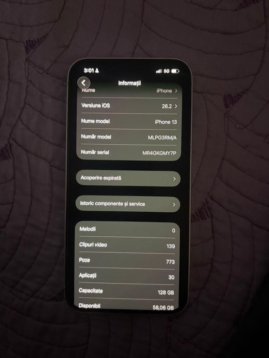 Vand sau schimb IPhone 13 128G cutie si incarcator