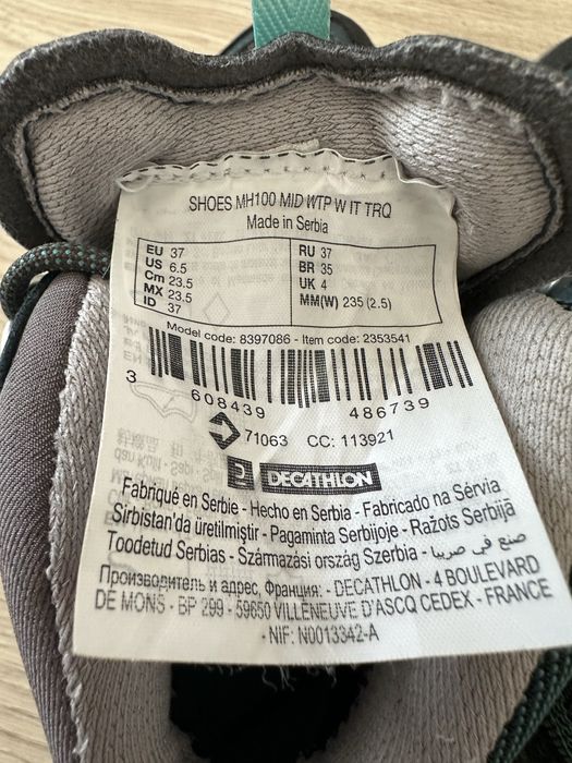 Bocanci Impermeabili Drumetie MH100 Gri- Verde Dama