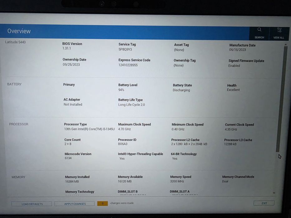 Dell Latitude 5440 / i5-1345U / 16GB Ram / 256 SSD
