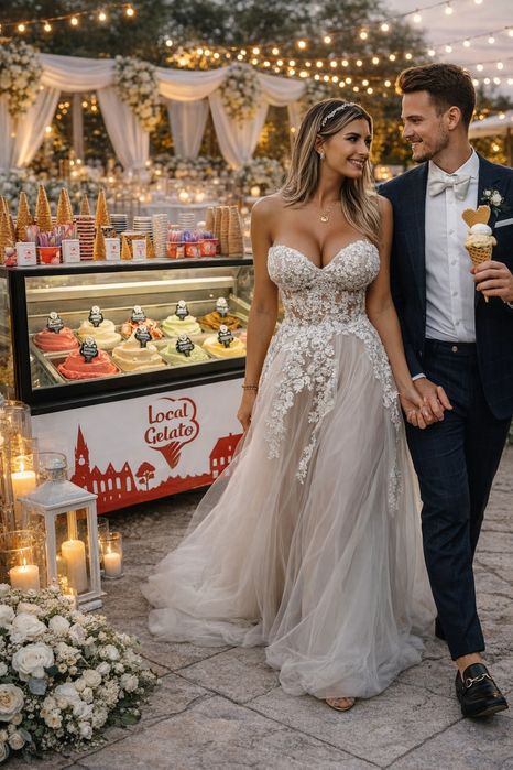 Ice cream BAR / Gelato BAR . Înghețata artizanală la nunți botezuri