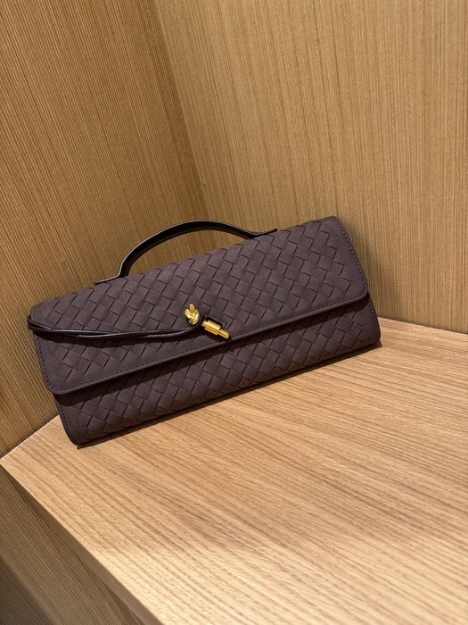 Велирена кафява чанта bottega Veneta
