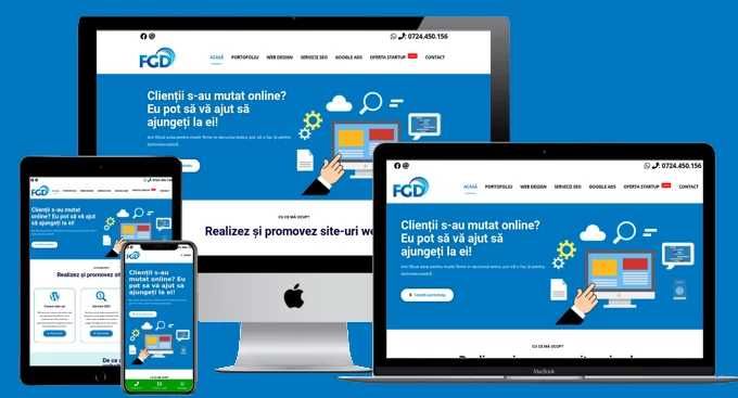Creare siteuri de prezentare Promovare web Seo Campanii Google ads / Facebook Ads Magazin Online
